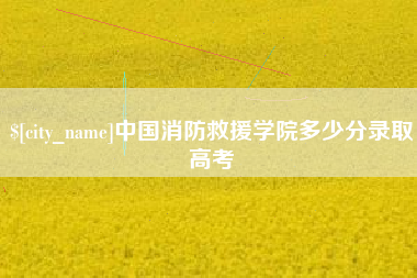 定安中国消防救援学院多少分录取高考