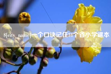 定安一个口诀记住34个省小学课本