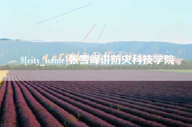 定安张雪峰讲防灾科技学院