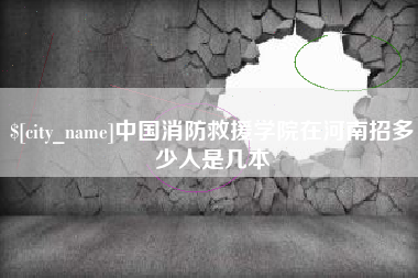 定安中国消防救援学院在河南招多少人是几本