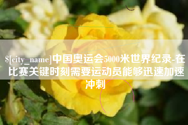 定安中国奥运会5000米世界纪录-在比赛关键时刻需要运动员能够迅速加速冲刺