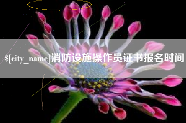 定安消防设施操作员证书报名时间