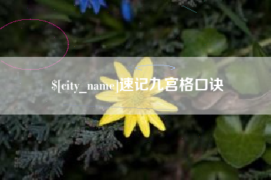 定安速记九宫格口诀