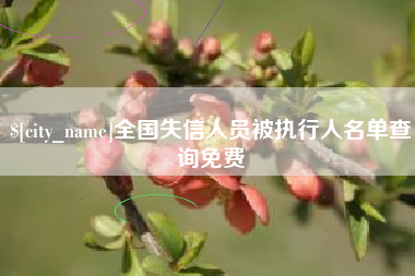 定安全国失信人员被执行人名单查询免费