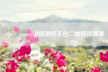 定安中国消防平台二维码在哪里