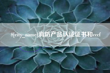 定安消防产品认证证书和cccf