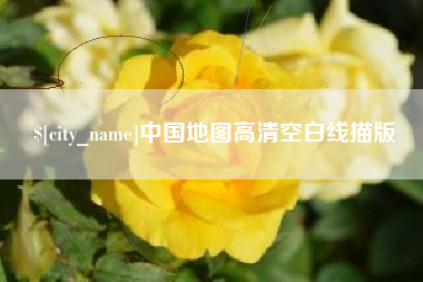 定安中国地图高清空白线描版
