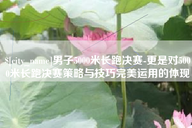 定安男子5000米长跑决赛-更是对5000米长跑决赛策略与技巧完美运用的体现