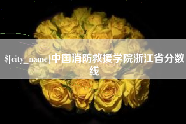 定安中国消防救援学院浙江省分数线