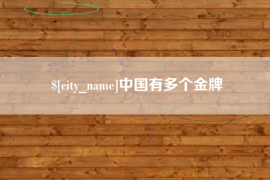 定安中国有多个金牌