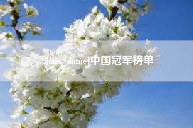 定安中国冠军榜单