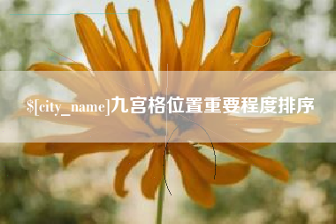 定安九宫格位置重要程度排序