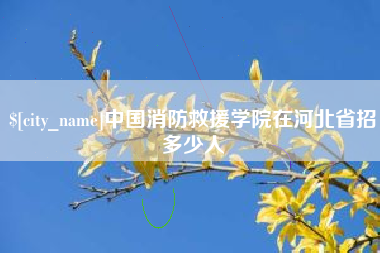 定安中国消防救援学院在河北省招多少人