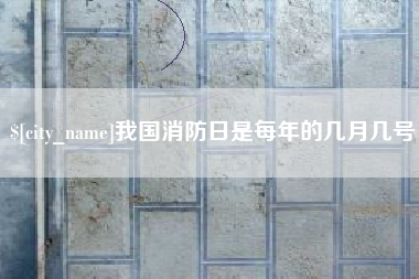 定安我国消防日是每年的几月几号