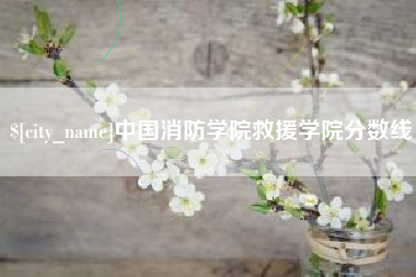 定安中国消防学院救援学院分数线